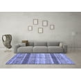 thumbnail image 3 of Ahgly Company Indoor Round Abstract Blue Modern Area Rugs, 3' Round, 3 of 4