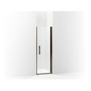 Sterling 5698-24ADR-G03 Finesse Peak Frameless Pivot Shower Door with Frosted Glass, 25.5-in W x 67-in H, Deep Bronze