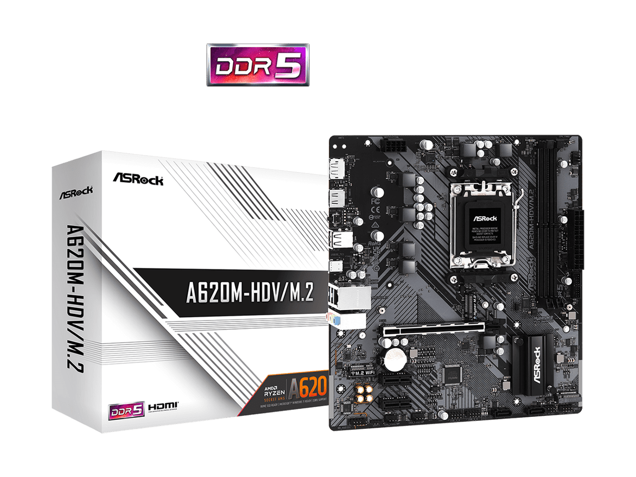 【ASRock】B650M-HDV/M.2 ASRock B650M-HDV/M.2 Micro ATX AM5 Motherboard (B650M-HDV/M.2