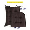 thumbnail image 2 of Sweet Home Collection 2 Piece Tufted Non Slip Rocking Chair Cushion Set Brown, 2 of 5