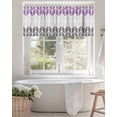 thumbnail image 4 of Purple Grey Valances for Windows Herringbone Quadrangle Geometric Abstract Valance Rod Pocket Light Filtering Short Window Treatments Curtains for Kitchen Bathroom Living Room Bedroom, 42 x 12 Inch, 4 of 7