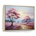 thumbnail image 2 of Designart "Rhododendron landscape Pointillism Dot I" Floral Floater Framed Canvas Print, 2 of 7