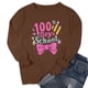 thumbnail image 5 of Uootdi 100 Days of School Long Sleeve Shirts for Women Womens Teacher Graphic Tops Happy 100 Days of School Sweatshirt Gift, 5 of 6