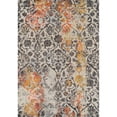 thumbnail image 2 of Addison Platinum Distressed Damask Orange Area Rug, 2 of 3