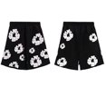 thumbnail image 3 of Trendy men and women loose summer casual shorts Kanye Style wooden cotton print loose pants outdoor leisure, 3 of 5
