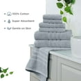 thumbnail image 4 of Martex 6-Piece Towel Set | 100% Cotton Soft & Absorbent Bath Towels | Spa Blue, 4 of 9