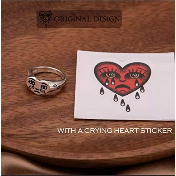 Crying heart ring sale original