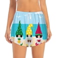 thumbnail image 2 of Picia Gnomes On The Beach Pattern Women's 2 in 1 Athletic Running Shorts High Waisted Workout Casual Gym Sweat Shorts with Comfy Liner Zipper Pockets-Small, 2 of 9