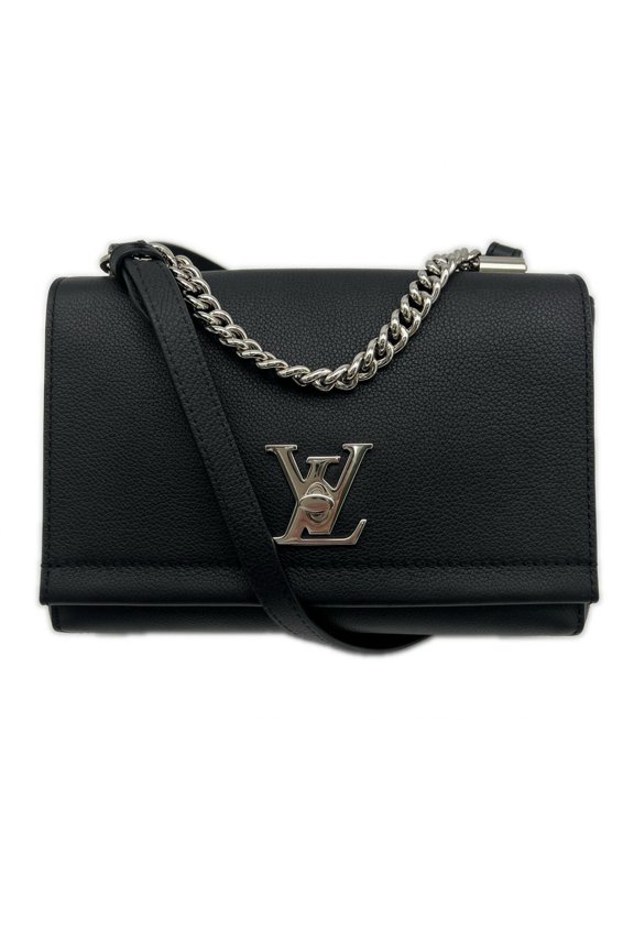 Pre-Owned LOUIS VUITTON Smooth Calf Leather Lockme II BB M51200 Shoulder Bag Black Silver...