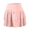 thumbnail image 3 of DuoJiaJ Yoga Shorts Skirt Loose Two Piece Exposure Skirt Quick Drying Running Fitness Tennis Skirt Pants Skirts For Women Pink XXL, 3 of 3