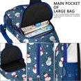 thumbnail image 4 of Sling Backpack,Blue Christmas Snowman Pattern Crossbody Bag with Water Bottle Holder,Waterproof Sling Bag for Men/Women with Chest Phone Holder for Hiking,Travel, 4 of 6