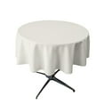 thumbnail image 2 of LA Linen TCpop58R-WhiteP11 Nappe en Popeline de Polyester, Blanche - Ronde de 58 Po, 2 of 3