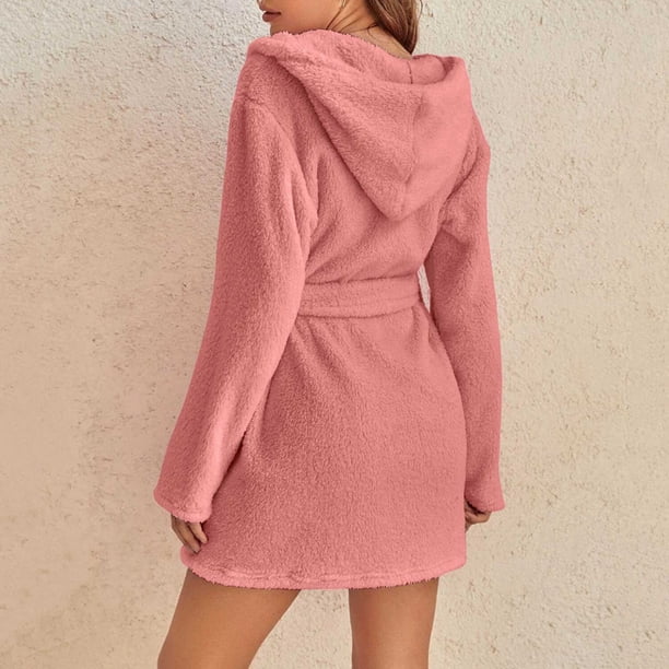 Abrigo De Suéter De Felpa De Manga Larga, Capucha Elegante De Solapa Cárdigan De Felpa De Manga Larga Corbata De Bolsillo En La Cintura Casual Cómodo Cálido Para Mujeres Para ANGGREK Ocean Broad Surfboard Fins