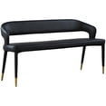 thumbnail image 1 of Pemberly Row Modern / Contemporary Black Vegan Leather Bench, 1 of 7