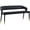 Black, variant on Maklaine Contemporary Soft Black Vegan Leather Rounded Back Bench