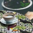 thumbnail image 3 of Ambesonne Tropical Fitted Round Tablecloth, Toucans Parrots Bird Print, 56"- 60" Diameter, Green Multicolor, 3 of 5