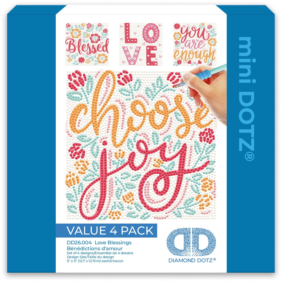 Diamond Dotz Mini Love Blessings Diamond Painting Kits for Adults - Love Diamond Art Kits a Relaxing Creative Craft Kit with Dotz Gems 5x5