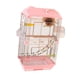 thumbnail image 5 of Jaula para pájaros Jaula para pájaros Acrílico transparente Grande con soporte Accesorios Jaula para loros rosa, 5 of 9