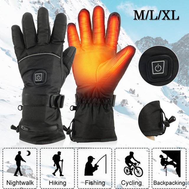 Guantes T茅rmicos Recargable USB Impermeable Aislados Guantes T茅rmicos El茅ctricos C谩lido Invierno Pantalla T谩ctil Hombres / Mujeres para Acampar al Aire Libre Senderismo Caza