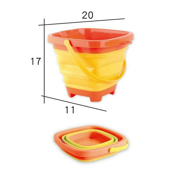 Multifunctional Foldable Beach Bucket Sand Toy Foldable Beach Bucket Multifunctional Foldable Beach Bucket Sand Toy For Kids Plastic Sand Bucket Expandable Sand Pail