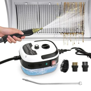 2500W High Temp Handheld Steam Cleaner, Portable Steam Cleaner Machine with 6 Speeds & 3 Brush Heads, 1L Large Tank for Kitchen, Car, Home Deep Cleaning