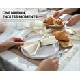 thumbnail image 3 of Ruvanti Cloth Napkins Set of 12, 18x18 inches Napkins Cloth Washable, Soft, Durable, Absorbent, Cotton Blend. Table Dinner Napkins Cloth for Hotel, Lunch, Restaurants, Wedding Parties - Ivory/Cream, 3 of 10