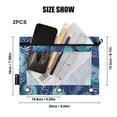 thumbnail image 3 of ALAZA 2 Pack Pencil Pouch Peacock Feathers Artistic Pencil Case for 3 Ring Binder Clear Window Pencil Bag Organizers, 3 of 6
