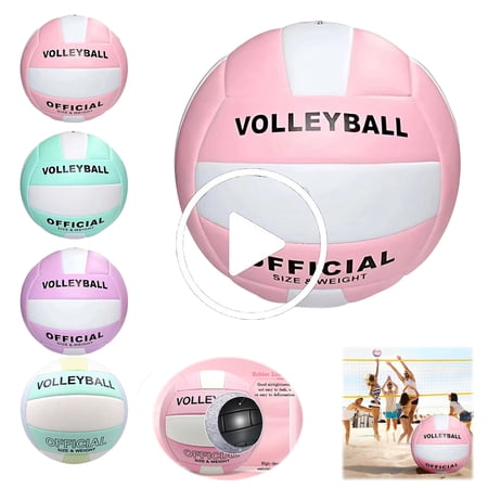 Volleyball Official Size 5 - Super Soft Beach Volleyball for Adults Beach Indoor Outdoor Training Gym Equipment Outdoor/Sport (Multicolor) Hulucky