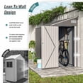 thumbnail image 4 of Villeston 4' x 8' Storage Shed, Single Hinge Door, Solid,Surface with Protective Film, and Suitable For Various Scenarios,Dark Gary, 4 of 8