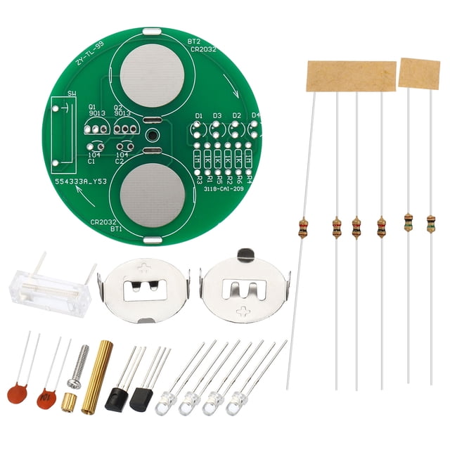 Unique Bargains Soldering Practice Board, 1 Set Electronics Kit Prototype PCB Board DIY Welding Circuit LED Rotary Gyroscope SMT/SMD