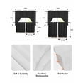 thumbnail image 5 of Solid Black Swag Curtains for Living Room/Bedroom Windows, Retro Minimalism Abstract Denim Texture Kitchen Curtains and Valances Set 36 Inch Length, Light Filtering Swags Valance Curtain Panels, 5 of 5