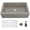 Concrete, variant on Karran Usa QA-740-GR-PK1 Quartz Qa 34" Farmhouse Single Basin Quartz Composite Kitchen