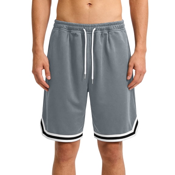 Fabrcox M-4XL Basketball Shorts for Men with Pockets Big and Tall Mens Gym Shorts Drawstring Sports Hiking Men's Casual Shorts