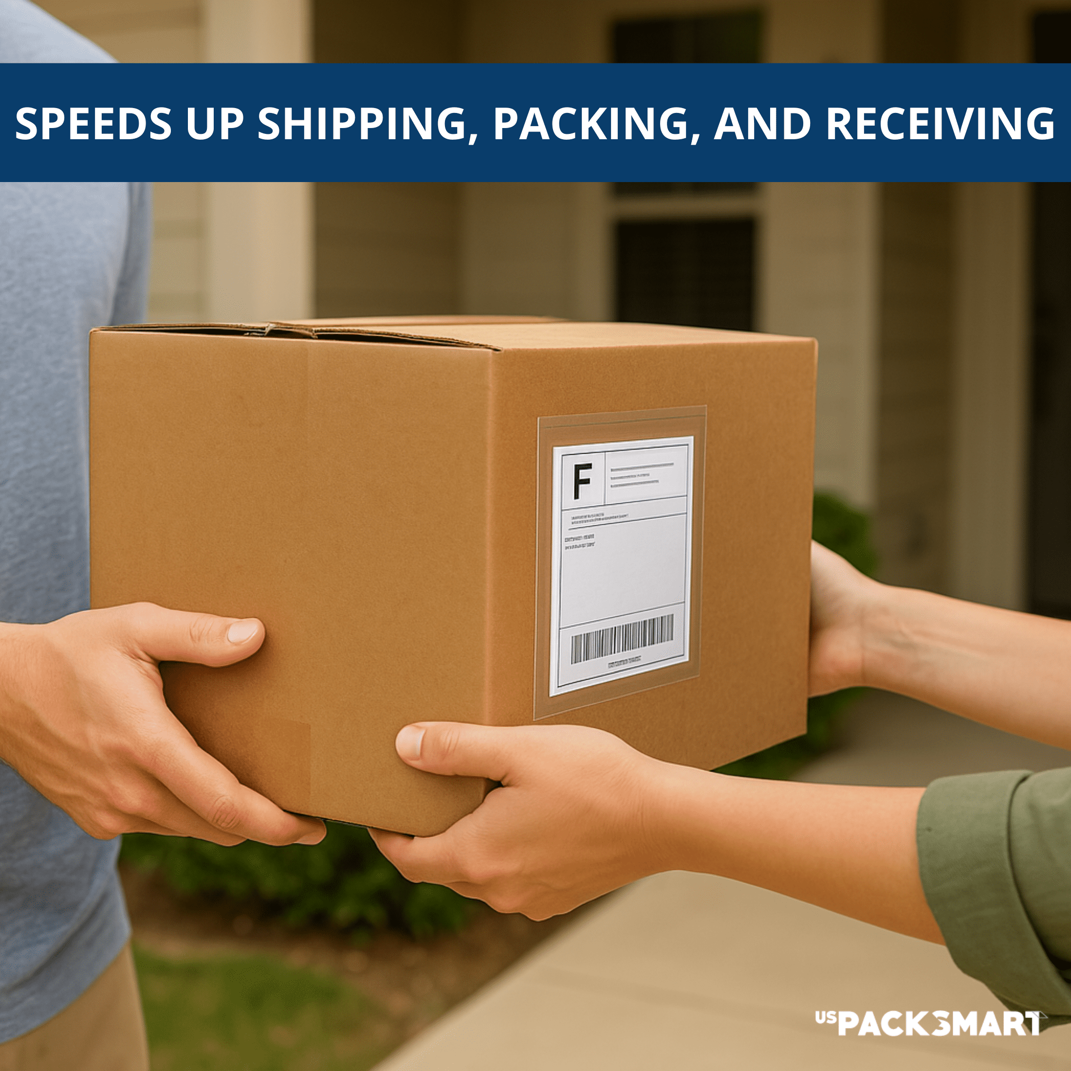 USPACKSMART 500 Units, 6"x8.5" Clear Packing List Shipping Label Envelopes - Heavy Duty Adhesive, Ideal for Labels, Invoices & Documents