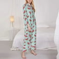 thumbnail image 3 of Yiaed Watermelon Print Pajamas Women's Long Sleeve Sleepwear Soft Button Down Loungewear Pjs Lounge Set Nightwear Womens Pajama Pants-Small, 3 of 7