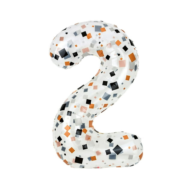 CSChome Decorative Balloon Number Balloon: Eye-Catching, Creative, Inflatable, Decorative, Exquisite Fragment Printing, Birthday Party Balloon, Party Supplies