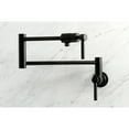 thumbnail image 2 of Kingston Brass KS4100DKL Kaiser Two-Handle 1-Hole Wall Mount Pot Filler Faucet in Matte Black, 2 of 8