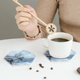 thumbnail image 3 of Leather Coasters with Heat-resistant for Drinks, Winter Reindeer In Snowy Mountains -标题2 Hexagon, 3 of 5