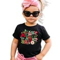 thumbnail image 2 of Groovy Merry and Bright Kids and Adult Matching Christmas T-Shirts for Matching Family Fun Outfits Black Shirt Youth Medium, 2 of 5