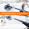 thumbnail image 2 of Ice Scraper and Extendable Snow Brush with Squeegee, 62.4" Snow Scraper for Car Windshield, Blue, 2 of 8