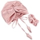 thumbnail image 4 of 1 juego de gorro para dormir para mujer, turbante retorcido, gorro para dormir de moda con lazo para el pelo., 4 of 5