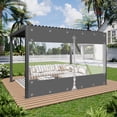 thumbnail image 2 of SHANNA Heavy Duty Clear Vinyl Curtains with Zippered Entry, 100% Waterproof Outdoor Tarps with Grommets for Patio, Pergola, Porch, Gazebos, Balcony, 2 of 12
