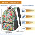 thumbnail image 3 of Pioneer Flower Floral Print Pattern 17" School Backpacks for Teens,Waterproof Oxford Fabric,S-Shape Padded Straps for School,Travel,Hiking,Camping, 3 of 5