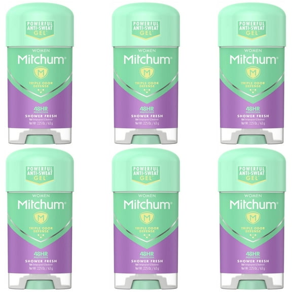 Pack of (6) Mitchum Deodorant Womens Gel Shower Fresh 2.25 Ounces