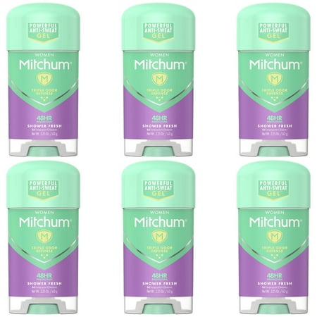 Pack of (6) Mitchum Deodorant Womens Gel Shower Fresh 2.25 Ounces
