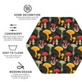 thumbnail image 3 of Lsque Mushrooms And Fern Stems Pattern 4" Drink Coasters Set of 4, PVC Leather Absorbent Coasters, Table Coaster Set Decorative Coffee Cup Coasters Housewarming Gift -Hexagon, 3 of 6