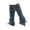 thumbnail image 2 of MSJUHEG Thigh High Stockings,Long Socks,Slouchy Socks,Boot Socks,Scrunch Socks Women,Woolen Sock Leg Sleeves Zippered Boots and Socks Blue One Size, 2 of 5