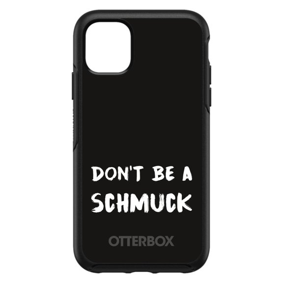 DistinctInk OtterBox Symmetry Custom Case for Apple iPhone 15 (6.1" Screen) - Black & White - Raised Bezel Screen Guard
