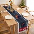 thumbnail image 3 of Table Runner 70 Inches Long for Kitchen Dining, 4th of July Dresser Scarf Farmhouse, Dining Table Decorations for Wedding/Parties, Country Texas Star Flag Red Blue Wooden Grain 13 x 70 In, 3 of 8