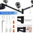 thumbnail image 5 of Aototen 8-Head Track Lighting Kit: Flexible, Rotatable GU10 Spotlights with Multi-Directional Arms (Black), 5 of 7